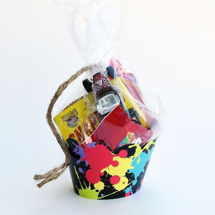 80s Geometric Cupcake Wrappers, Art Theme Decorations, Confetti Couture Party Supplies, 36 Wraps N2