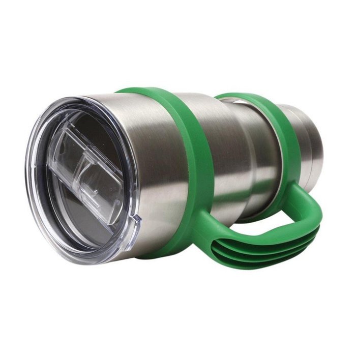 Morecome 30 Oz Stainless Steel Insulated Tumbler Mug Handle (Yellow)