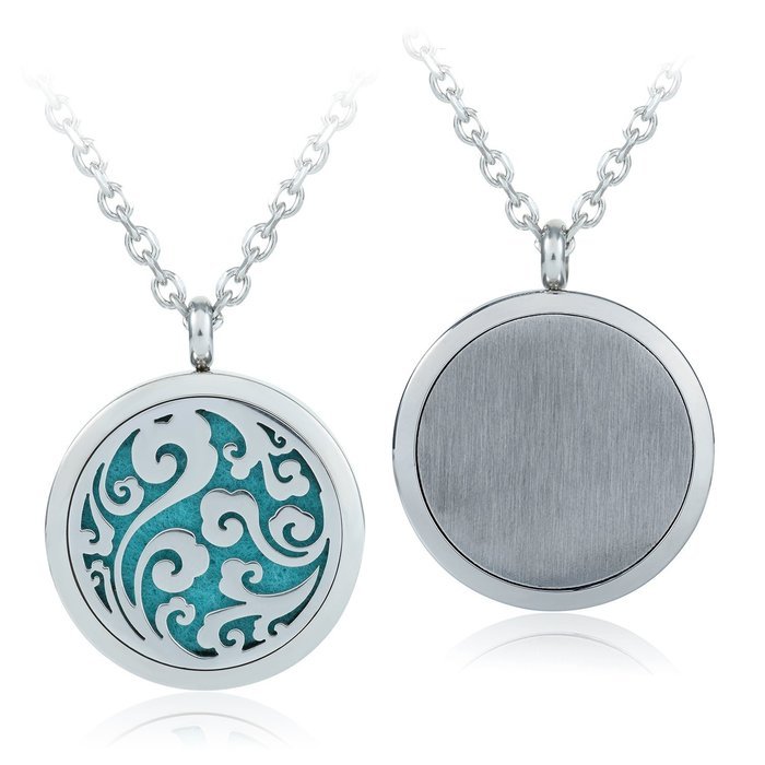 Essential Oil Diffuser Necklace, GerTong Hypo-Allergenic Premium 316L Stainless Steel Aromatherapy Diffuser Locket... N15