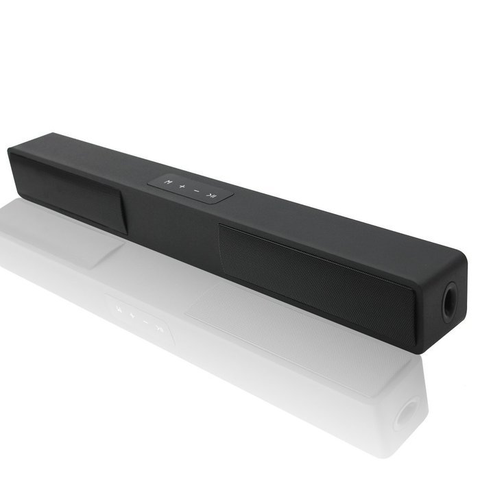 LONPOO 2.0 Ch Bluetooth Wooden Soundbar With Touch Screen Keys Support USB/AUX For LED TV/Smartphone/Computer/... N2
