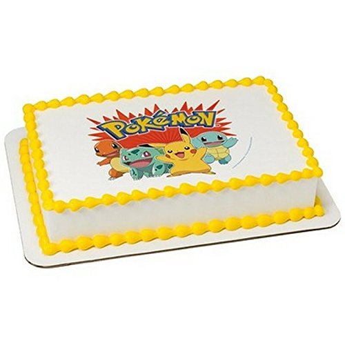 1/4 Sheet - Pokemon Birthday - Edible Cake/Cupcake Party Topper!!!