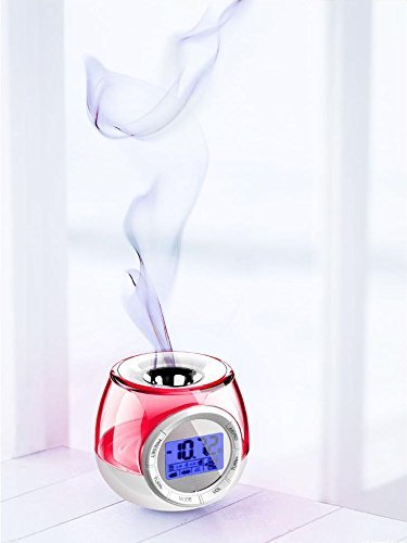 Aroma Heater and Livingcolors Light,digital Alarm Clock LED Colorful Changing Light with Aroma Diffusing N2