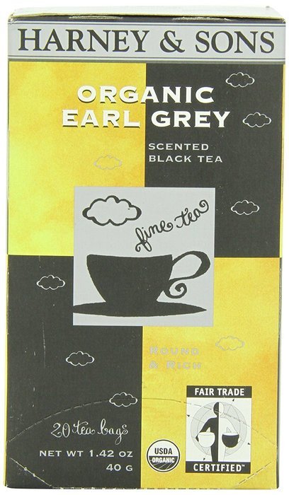 Harney & Sons Black Tea, Organic Earl Grey, 20 Tea Bags N6