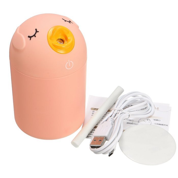 KING DO WAY USB Mini Bird Shape Ultrasonic Humidifier Air Mist Maker Purifier for Home Office SPA Bedroom Yellow N12