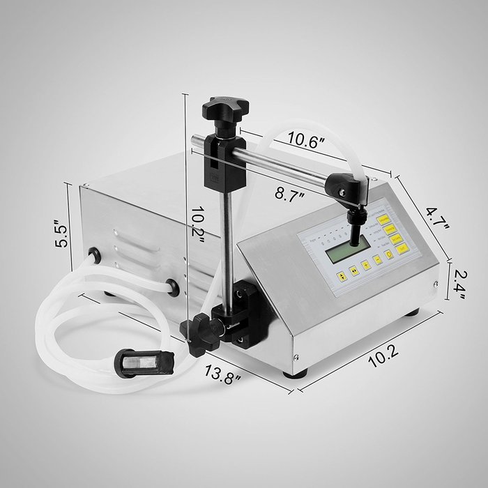 OrangeA Liquid Filling Machine Pump Numerical Filler Digital Control 2ml to 3500ml Drink Water GFK160 (2-3500mL... N2
