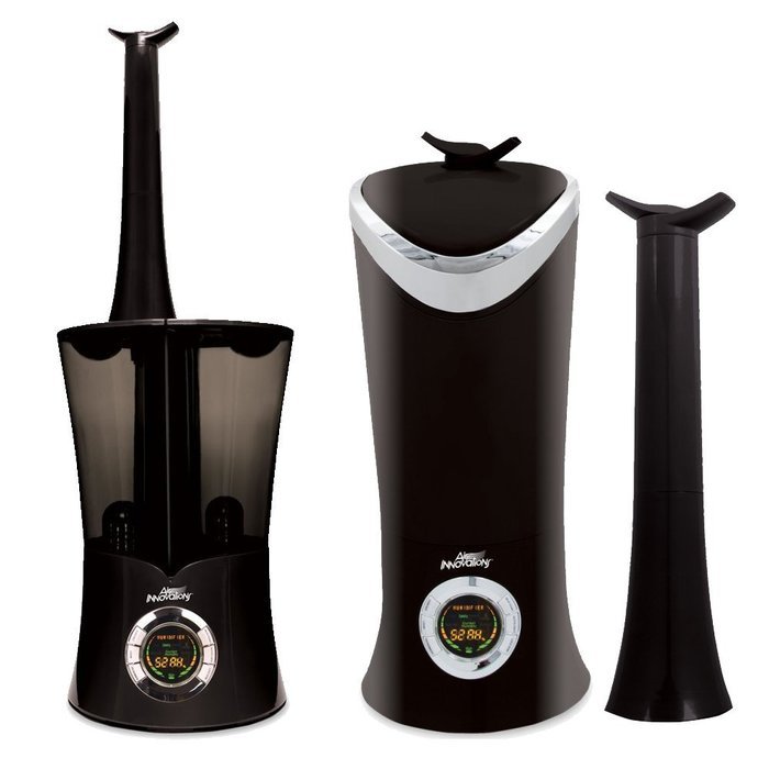 Air Innovations MH-701B Ultrasonic Humidifier & MH-801B Dual Tank Humidifier Blk