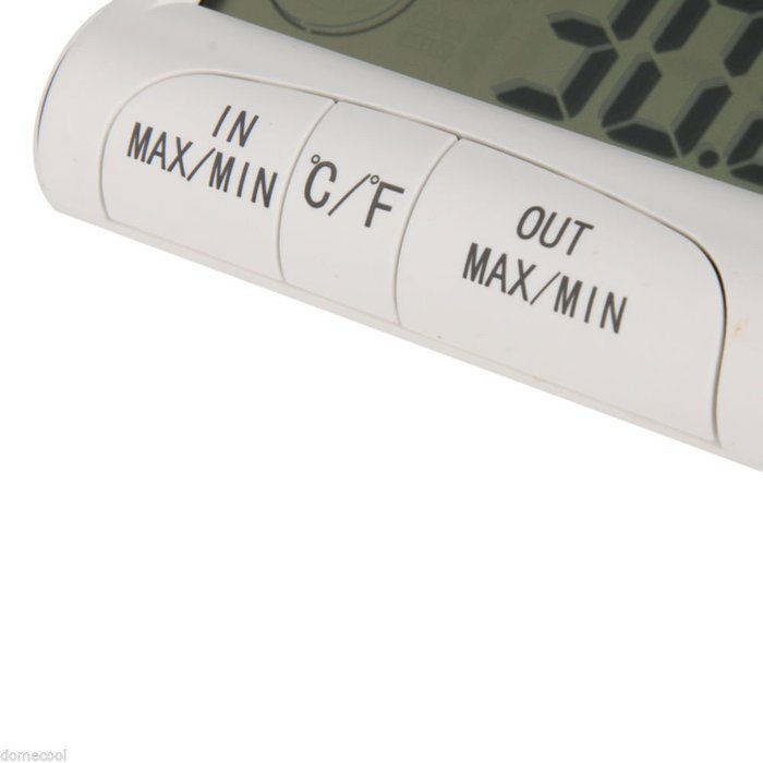 SYS Digital Room Thermometer Hygrometer Max Min Temperature Humidity Indoor Outdoor N4
