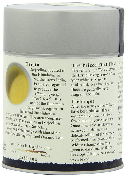 The Tao of Tea, First Flush Darjeeling Black Tea, Loose Leaf, 3.5 Ounce Tin N9