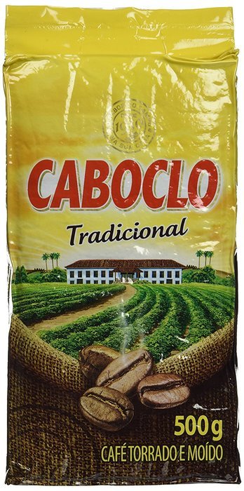 Roast n' Ground Coffee From Brazil - Caf&eacute; Torrado e Moido - Caboclo 17.60oz (500g) GLUTEN FREE N2