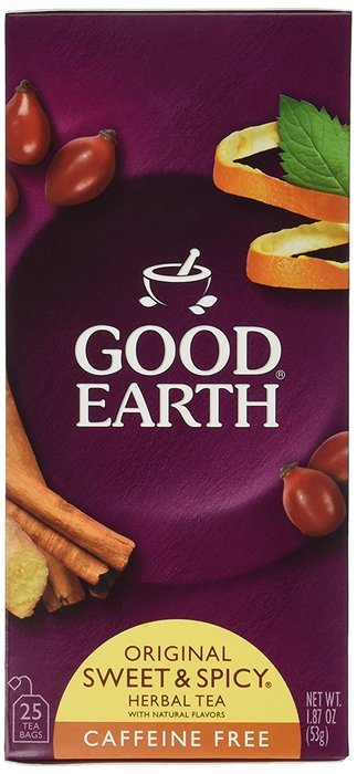 Good Earth Tea Original Caffeine Free, 25-Count Boxes (Pack of 6) N2
