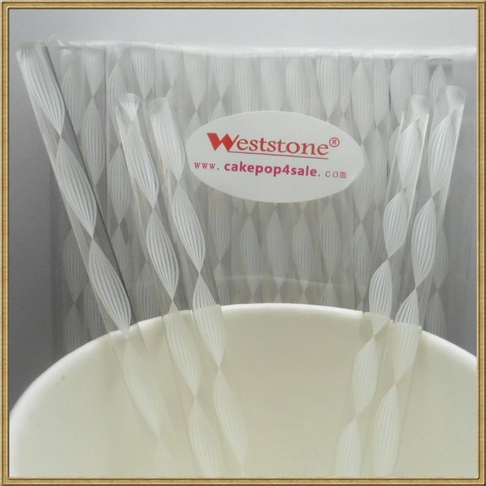 Heavy duty - 40pcs 6 in x 7/32 Acrylic Sticks For Cake Pops or Candy Apple (Clear Bubble) N2