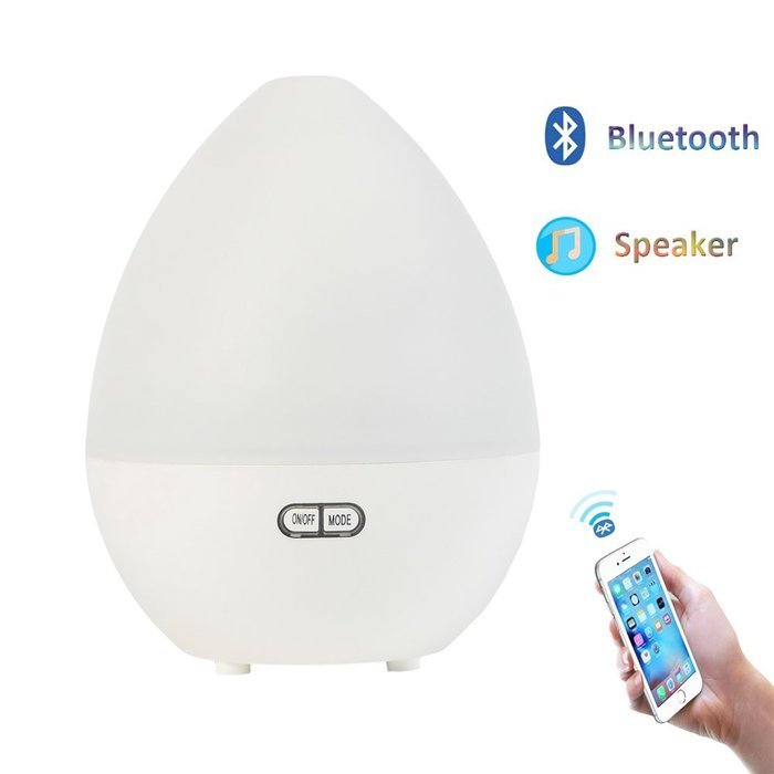 Joymee 5 in1 Atomizer Humidifier Whisper-quiet Operation, Aroma Diffuser, 7 Color LED Lights, Blue-tooth Audio... N2