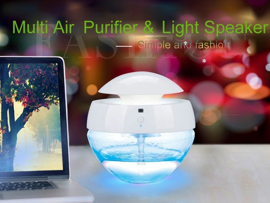 Multifunction Air Purifier Humidifier Bluetooth Speaker Light Home Creative Air Purifier Speaker Colorful LED... N2