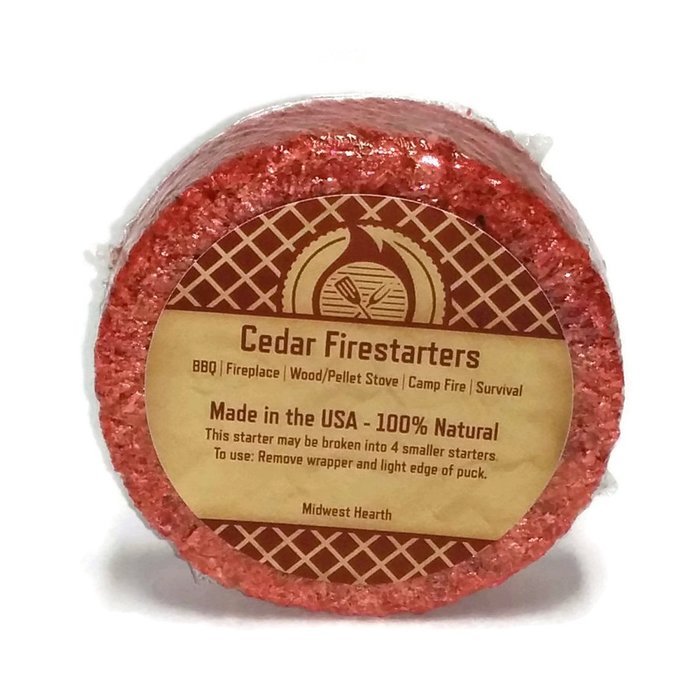 Midwest Hearth Cedar Fire Starters - All Purpose Super Cedar Fire Starter - 100% Natural - Made in the USA - BBQ...