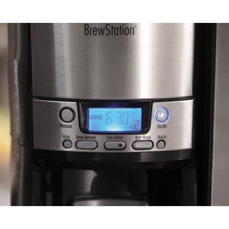 12-Cup BrewStation Dispensing Coffee Maker with Removable Reservoir by Hamilton Beach, 47950, Silver/Black
