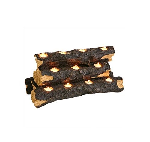 Wildon Home Tealight Contemporary Decorative Fireplace Log Insert - The Perfect Fireplace Accessory You Will Ever... N2