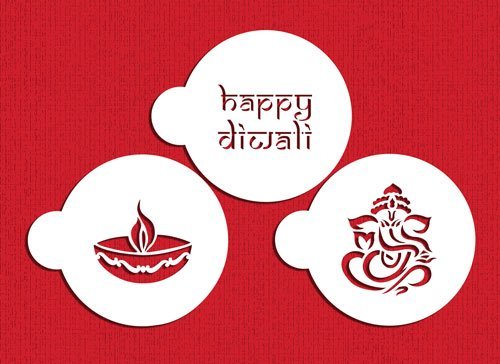 Happy Diwali Cookie Stencil Set by Designer Stencils