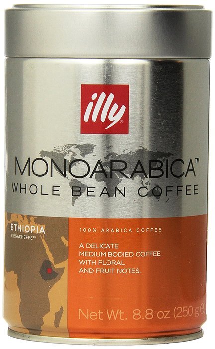Illy Caffe Monoarabica Ethiopia Whole Bean Coffee, Light Brown, 8.8 Ounce N2