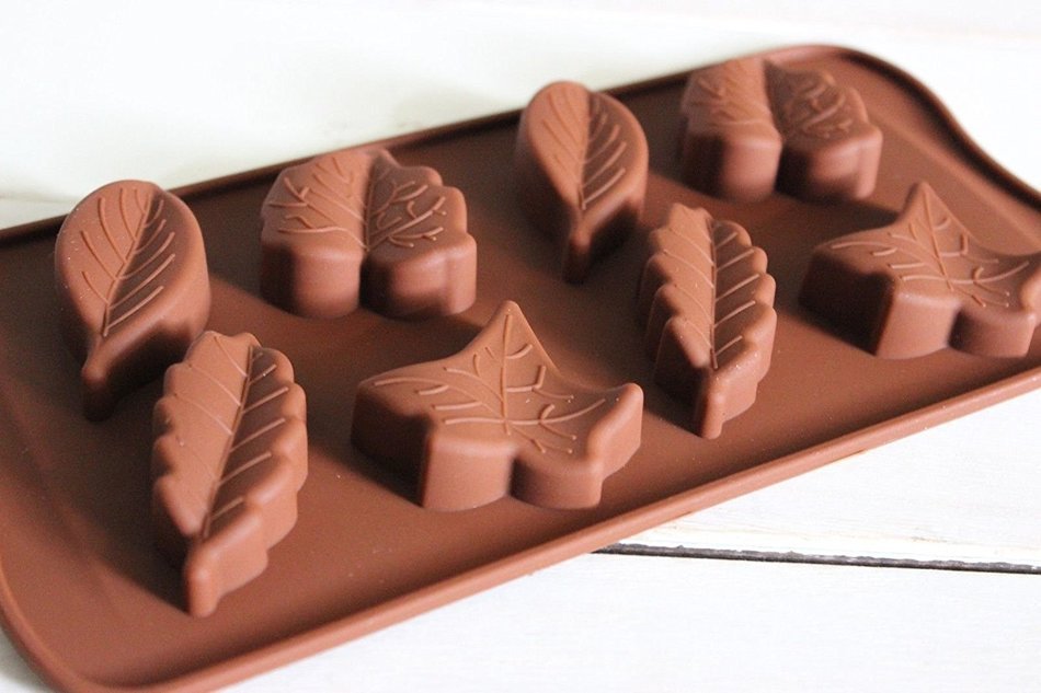 Ice Pop Molds Silicone Baking Mould Mold Chocolate Cake Cookie Muffin Candy Jelly Ice Cube (Type 5-8 Leaves) N8