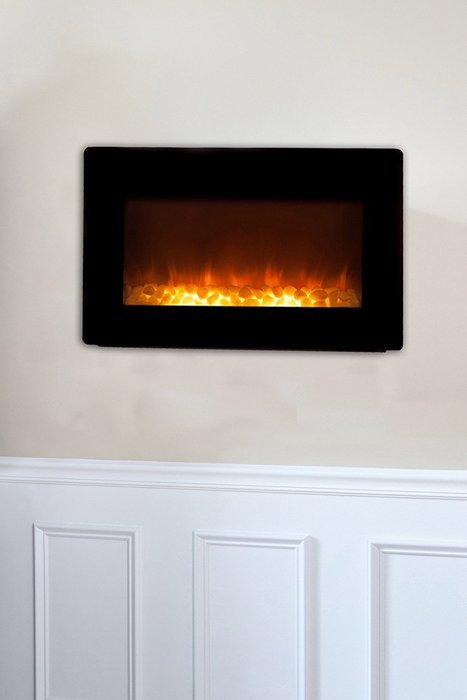 Wall Mounted Electric Fireplace, Smokeless Fireplaces, Wall Mount Heater, Modern and Contemporary Mantel, Portable... N4