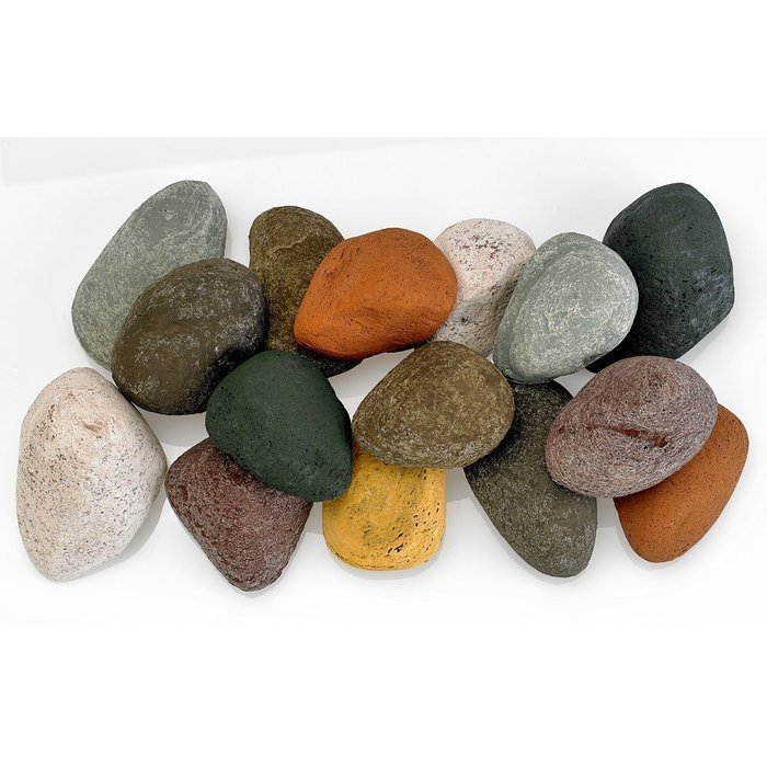 Midwest Hearth Fire Rocks | Decorative Stones for Outdoor Gas Fire Features or Indoor Gas Log Fireplaces | 15-... N5