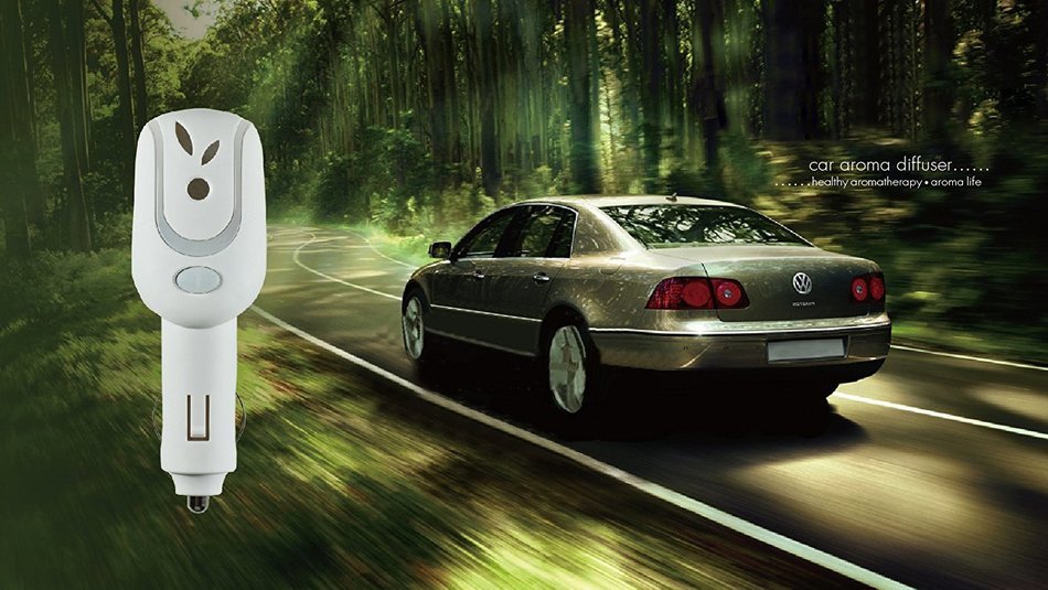 Car Air Purifier Auto Air Freshener with Colorful LED Lights, Emit Negatively Charged Ions to Minimize Germs,... N5