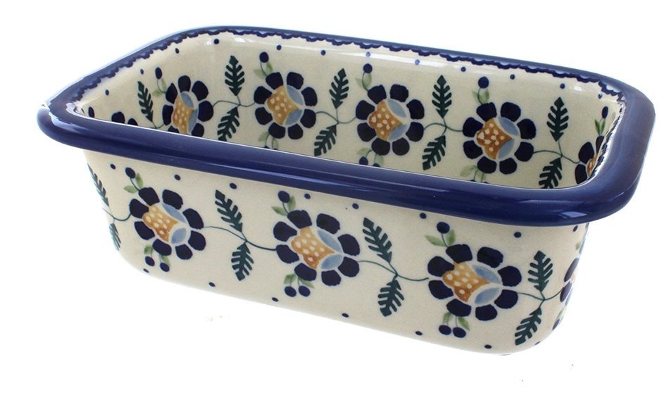 Polish Pottery Sunflower Loaf Baker N2