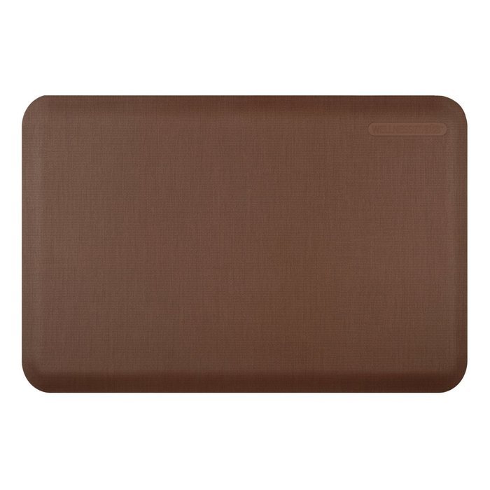 WellnessMats Anti-Fatigue 36 Inch by 24 Inch Linen Motif Kitchen Mat, Grey N6
