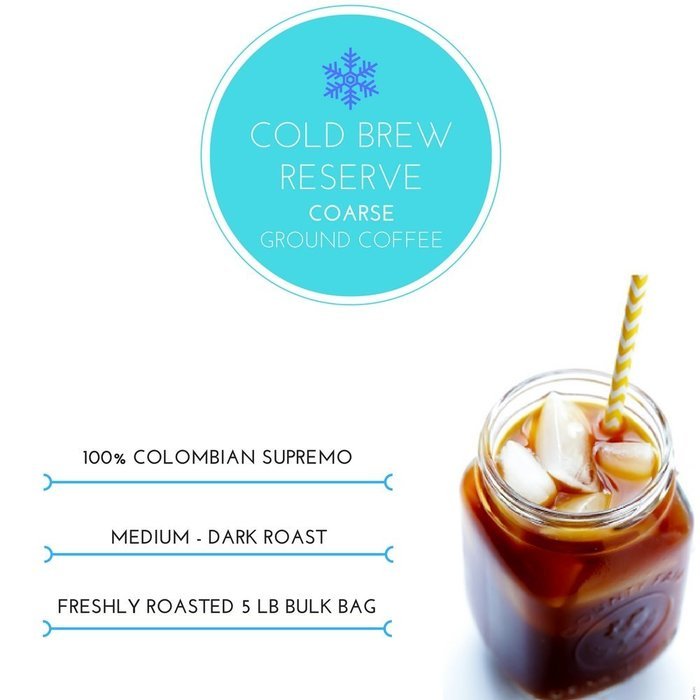 Stone Street Coffee Cold Brew Reserve Colombian Single Origin Coarsely Ground Coffee - 1 lb. Bag - Medium Dark... N7