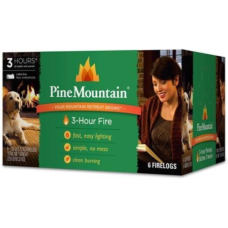 Pine Mountain 3-hour Firelogs, 6-pack Proprietary Time-release Technology