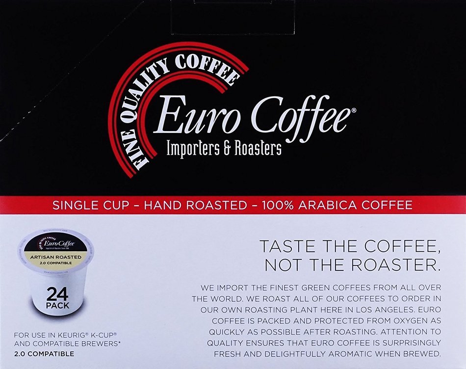 Euro Coffee Sumatra Mandehling, 24 Count Single-Serve K-Cup Keurig Compatible. Award Winning Artisan Coffee Roaster N15