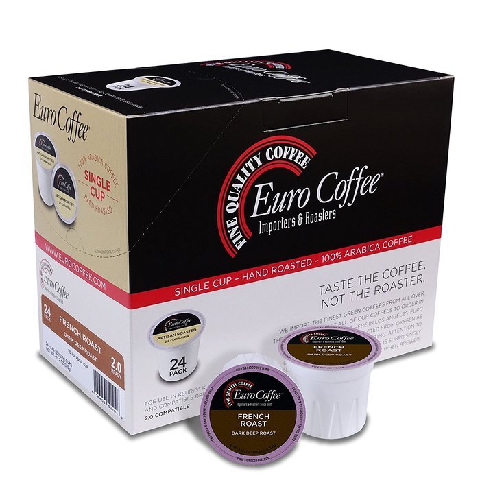 Euro Coffee Sumatra Mandehling, 24 Count Single-Serve K-Cup Keurig Compatible. Award Winning Artisan Coffee Roaster N16