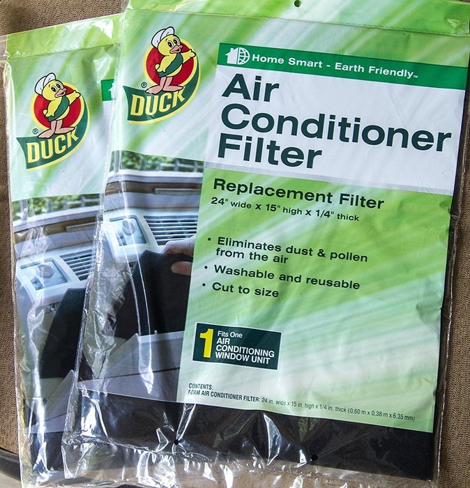 Duck Replacement Air Conditioner Foam Filter, 24-inch by 15-inch by 1/4-inch,... N2