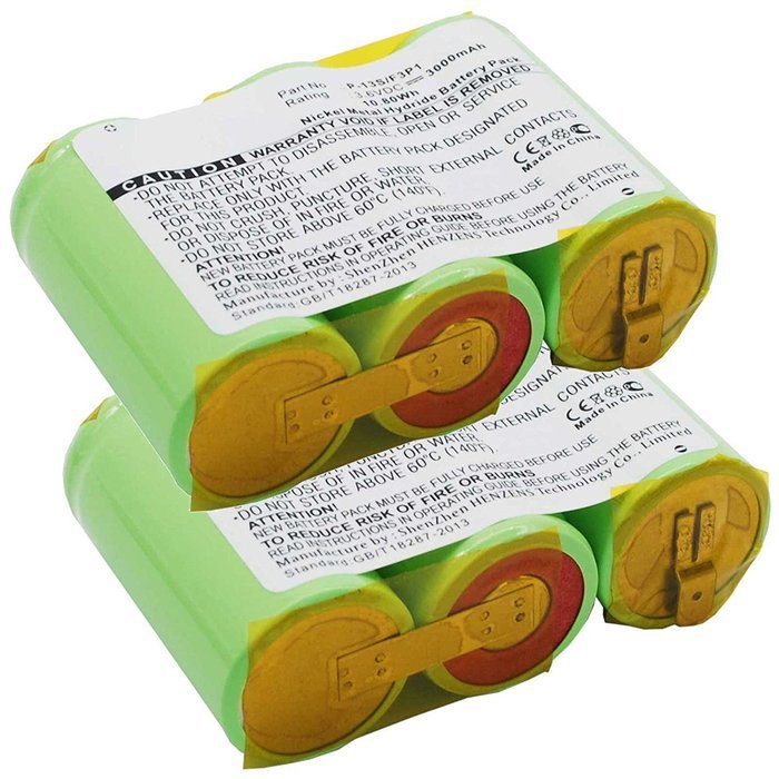 2x Fresh New Exell EBVB-180 NiMH 3.6V 3000mAh Vacuum Battery Fits HOOVER 300, 41B030AD12801, 41B030AD21001, 59139115...