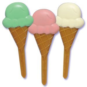 Ice Cream Cone Cupcake Picks - 12 ct