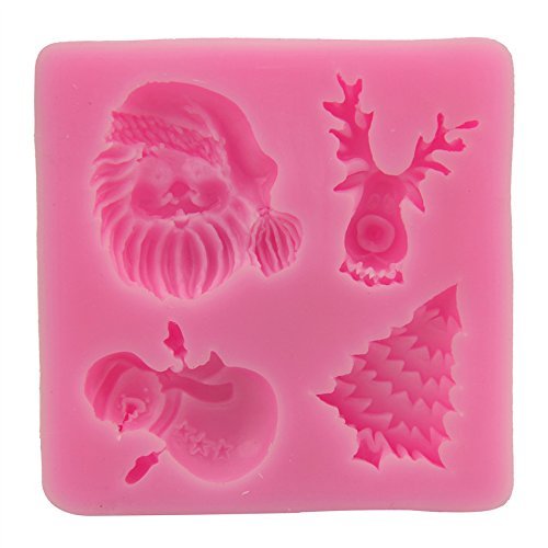 Let'S Diy Santa Claus Christmas Tree Cake Silicone Mold Fondant Decorating Baking Tools N3