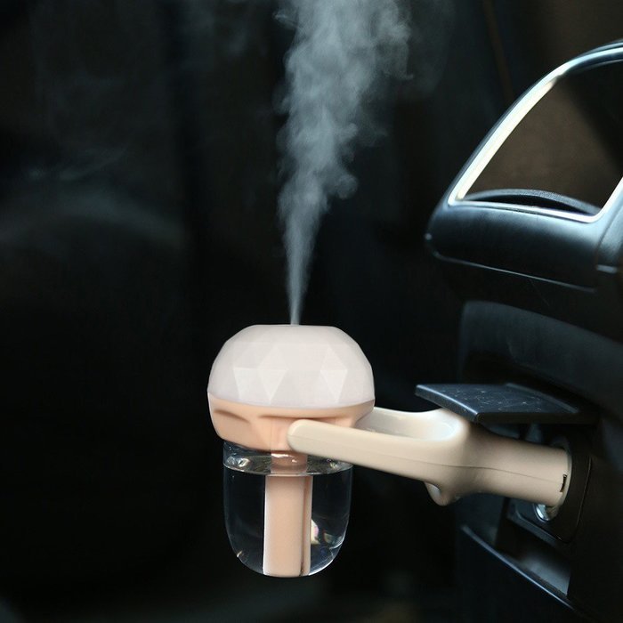 Mothca USB Car Charger Port Steam Mini Ultrasonic Humidifier 180 Degree Rotation DC 12V Aromatherapy Essential... N6
