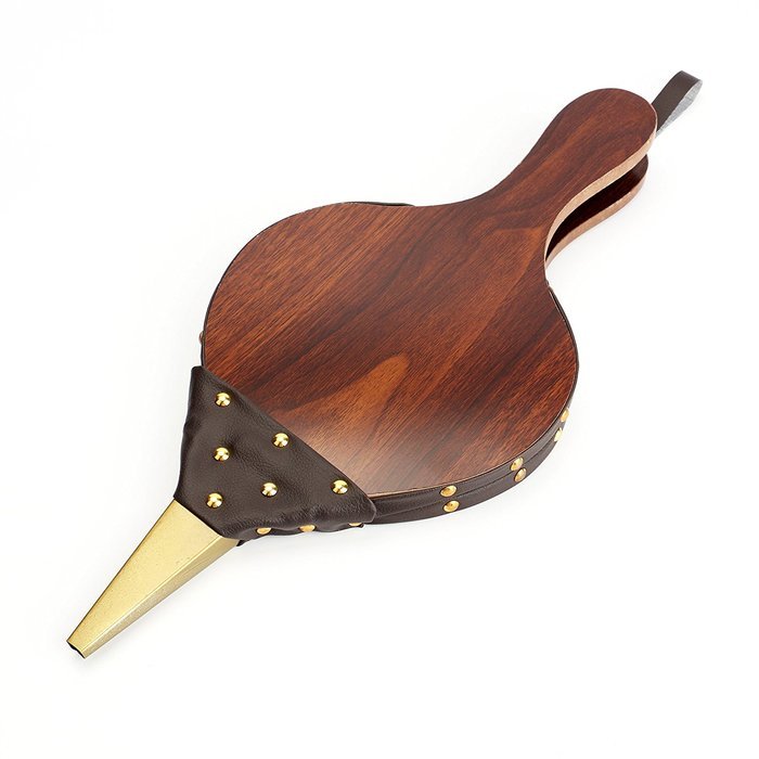 Tosnail 17" x 7.5" Wood Bellows Fireplace Bellows, Wood Air Bellows - Brown Color N4