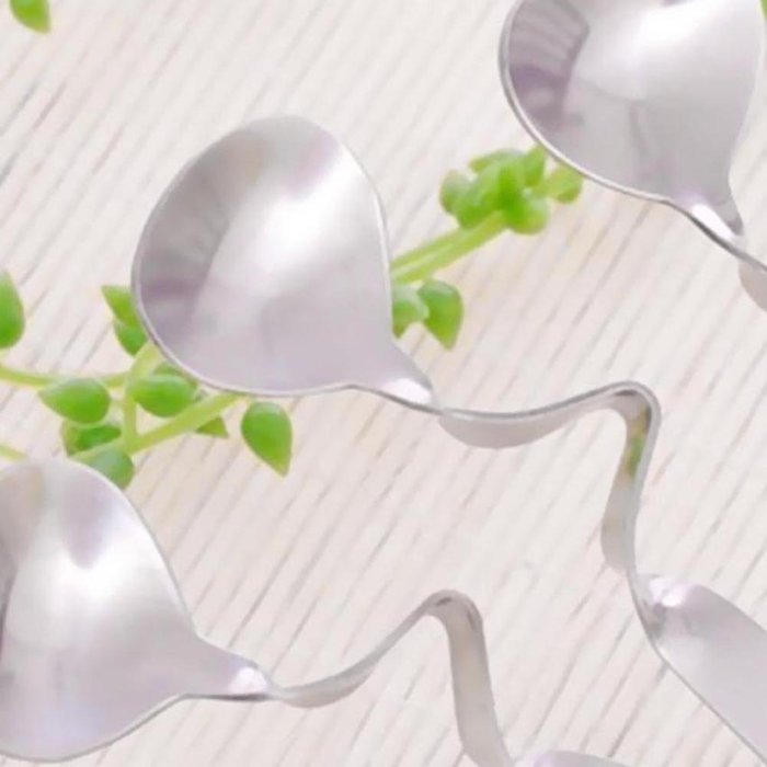 Gogoforward Creative Special Design,Coffee Spoon,Lovely Smile Graphics Curved Spoon Drink Condiment Spoon Teaspoon