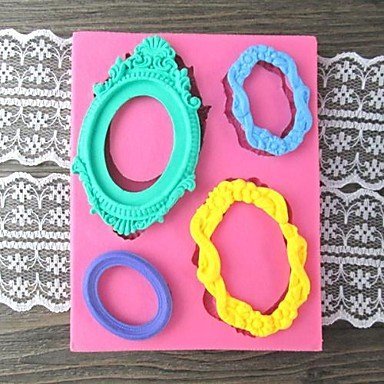 Y&XL&H Picture Frame Shaped Bake Fondant cake mold,L4.7cmW4.7cmH2.2cm
