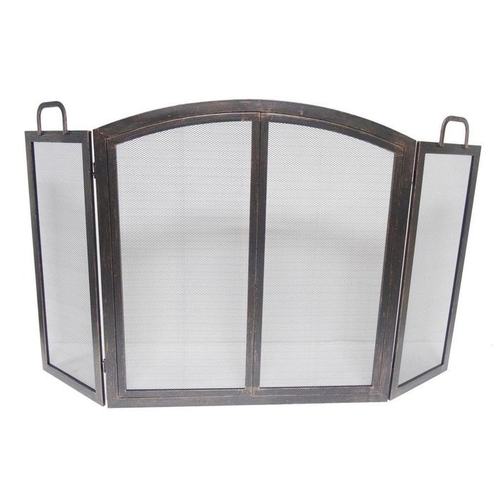 Home Decorators Collection Oil-Rubbed Bronze 55 in. Brixton 3-Panel Fireplace Screen