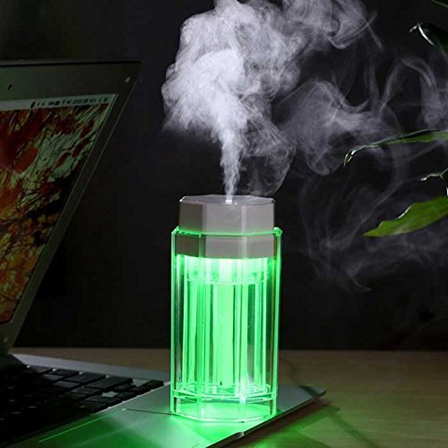 Gefee USB Powered 7 Colour Light Touch Humidifier Exquisite 7 Colour Night Light Pure Evaporation Electrical Heating... N6