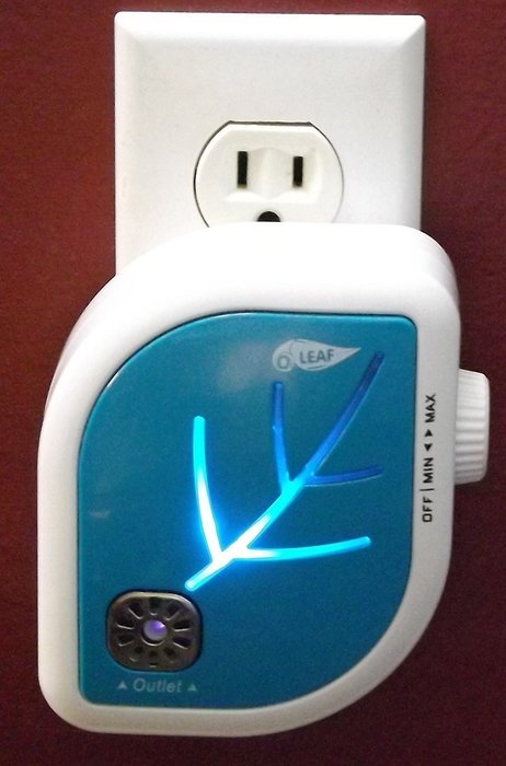 O3 LEAF Plug-In Adjustable Ionic Air Purifier (ORANGE) N9