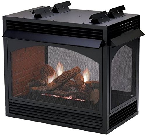 Premium 36" Vent-Free Peninsula LP Millivolt Control Fireplace