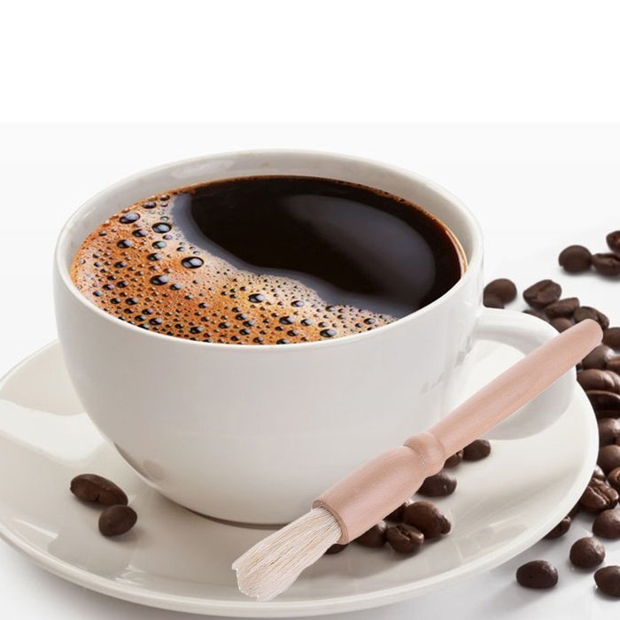 Awtang New Log + Pig Mane Coffee Espresso Cleaning Brush Wood Handle Brush