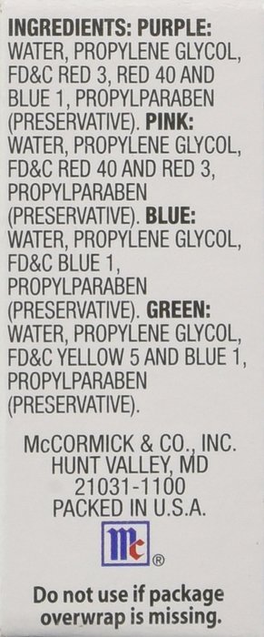 Neon Purple Green Pink Blue 4-pack Food Color by McCormick