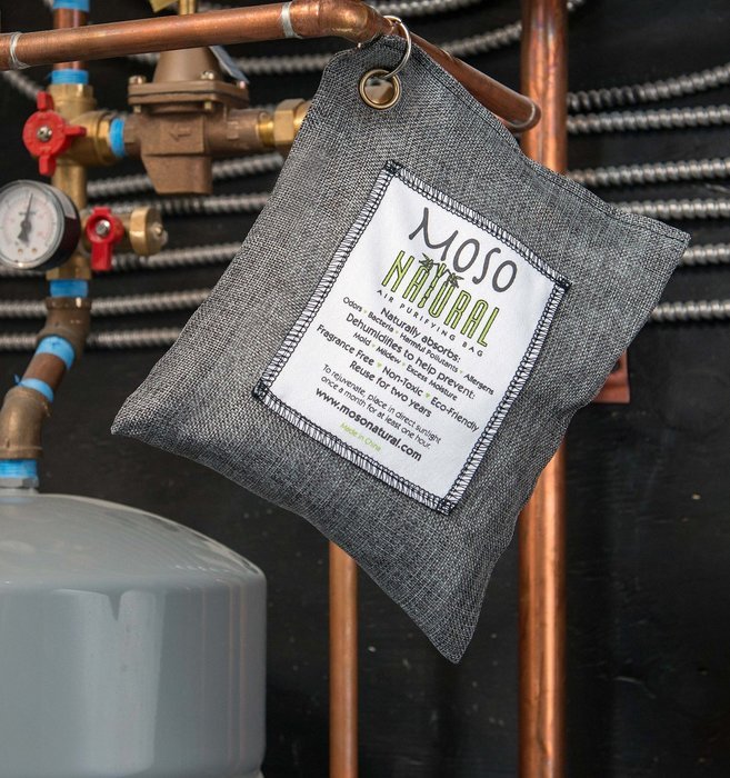 Moso Natural Air Purifying Bag 500g Charcoal Color Naturally Removes