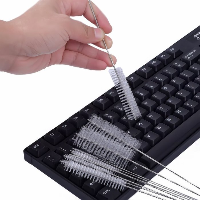 eBoot 10 Pieces Nylon Tube Brush Pipe Cleaning Brushes, White