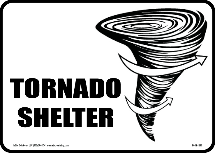 Take Tornado Shelter Sign free image download