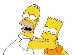 Homer Simpson Strangling Bart